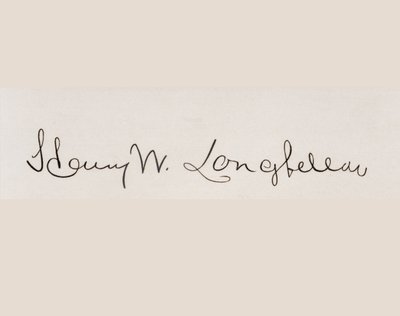 Firma di Henry Wadsworth Longfellow da American School