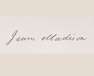 Firma di James Madison da American School