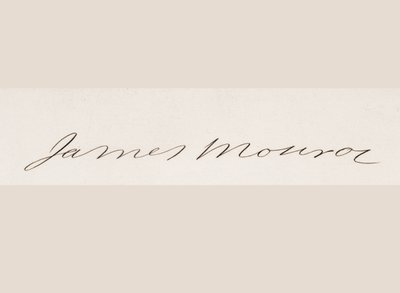 Firma di James Monroe da American School