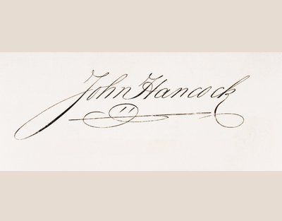 Firma di John Hancock da American School