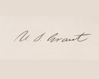 Firma di Ulysses S. Grant (litografia) da American School