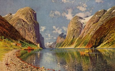 Sogne Fjord sulla costa della Norvegia da American School