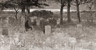 Tombe dei soldati al Cimitero Nazionale di Arlington, Contea di Arlington, Virginia, nel XIX secolo, da 