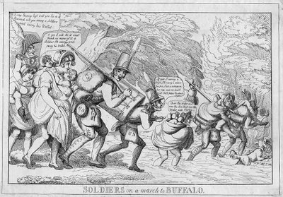 Soldati in marcia verso Buffalo, 1813 da American School