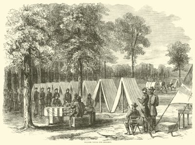 Soldati che votano per il presidente, settembre 1864 da American School