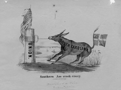 Sudista pazzo, pubblicato da John T. Ruoff, New York, c.1861 da American School