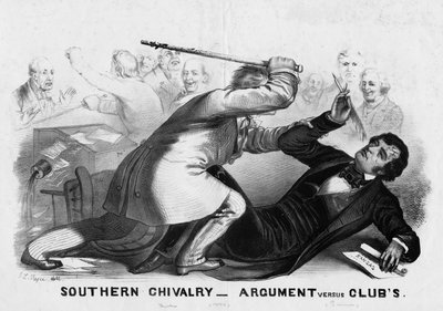 Cavalleria del Sud: argomento contro mazze, pubblicato a New York c.1856 da American School