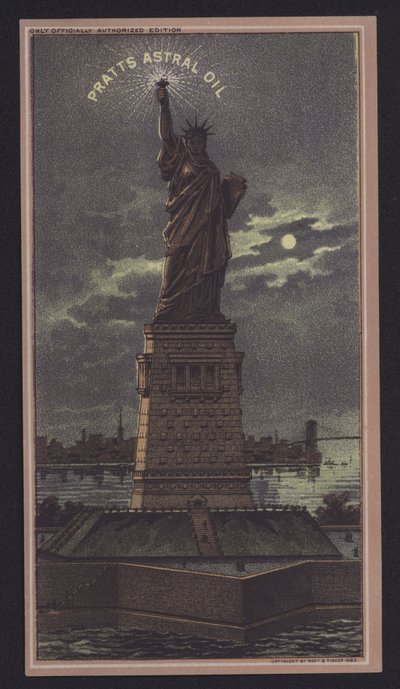 Statua della Libertà di notte, Pratts Astral Oil da American School
