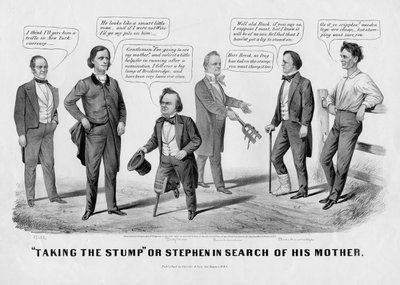 Prendere il palco, o, Stephen in cerca di sua madre, pubblicato da Currer & Ives, New York, 1860 da American School