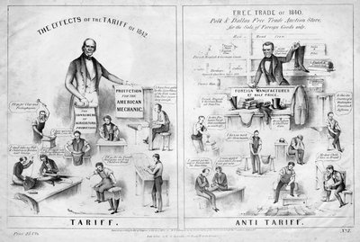 Tariffa, anti tariffa, pubblicato da H R Robinson, New York, 1844 da American School