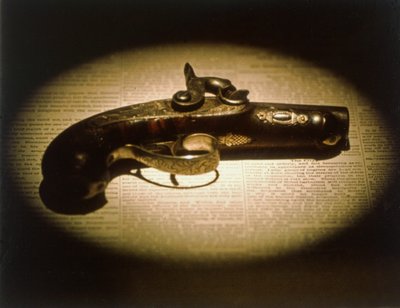Il Deringer calibro .44 usato per assassinare Abraham Lincoln (1809-65) da John Wilkes Booth (1838-65) il 14 aprile 1865 da American School