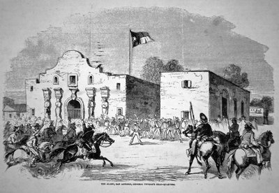Il forte Alamo a San Antonio, quartier generale del generale federale Twiggs (1790-1862) da American School