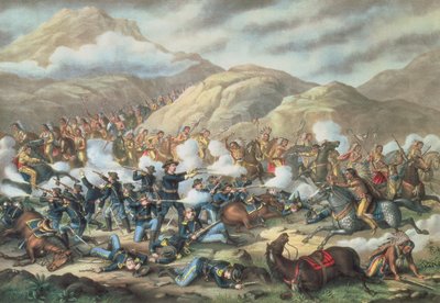 La battaglia di Little Big Horn, 25 giugno 1876, 1889 da American School