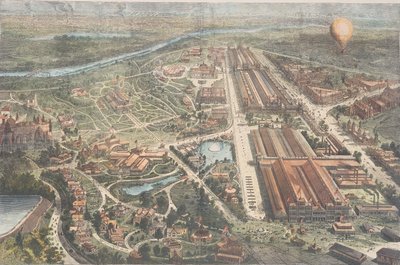 Il centenario - Vista aerea dei terreni, Harpers Weekly, c.1876 da American School