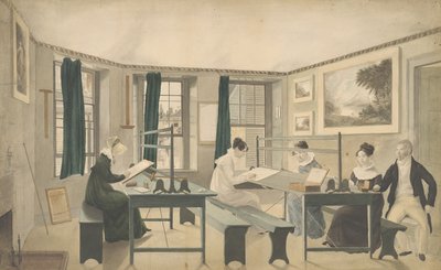 La classe di disegno, 1810-13 da American School