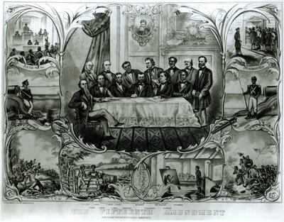 Il quindicesimo emendamento, firmato dal presidente Ulysses S. Grant, marzo 1870 da American School
