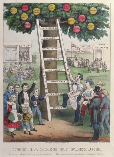 La Scala della Fortuna, pub. da Currier e Ives, New York, 1875 da American School