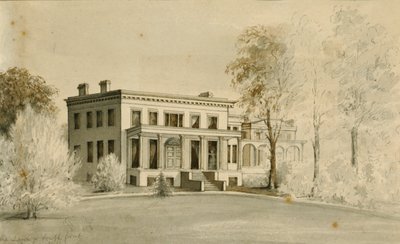 La villa, Centre Hill, Petersburg, Virginia (acquerello su carta) da American School