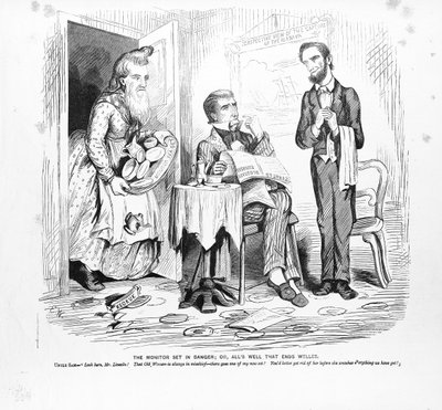 Il monitor messo in pericolo, o, tutto è bene quel che finisce bene, c.1862 da American School