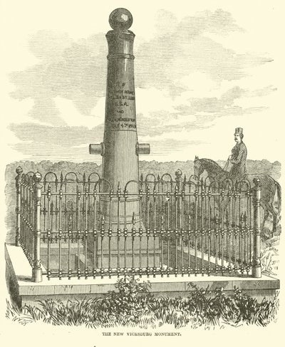 Il nuovo monumento di Vicksburg, luglio 1863 da American School