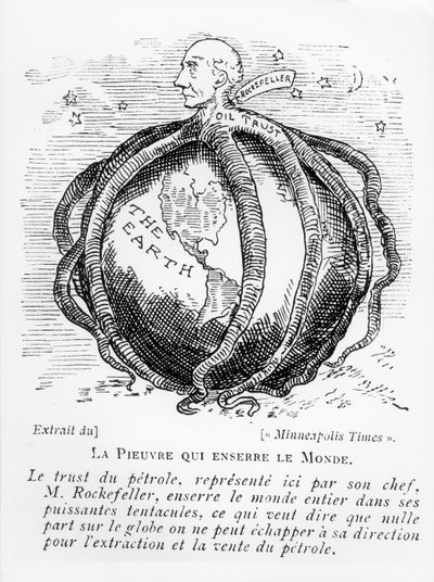 Il polpo che strangola il mondo, vignetta da The Minneapolis Times, riprodotta in Lectures Pour Tous, 1902-03 da American School