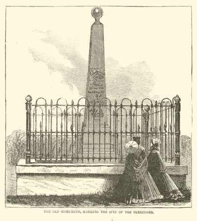 Il vecchio monumento, che segna il sito della resa, luglio 1863 da American School
