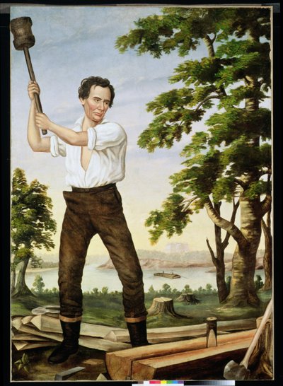 Il tagliatore di legna, c.1860 da American School