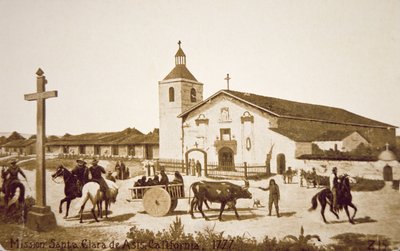 La missione spagnola, Santa Clara de Asis, California nel 1777 da American School