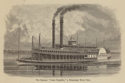 Il piroscafo "Great Republic," una barca del fiume Mississippi da American School