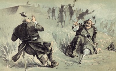 Il terribile combattimento tra il generale Risingh e Peter Stuyvesant davanti a Fort Christina da American School