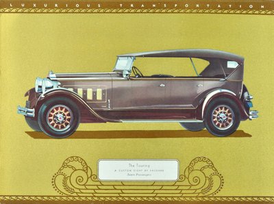 The Touring, A Custom Eight by Packard, pub.1930 (litografia a colori) da American School