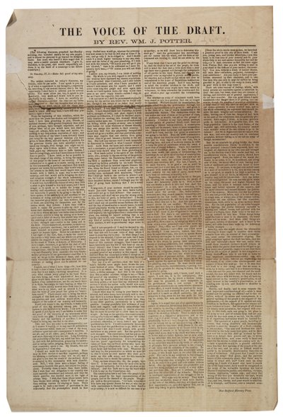 La voce della leva, 21 luglio 1863 da American School