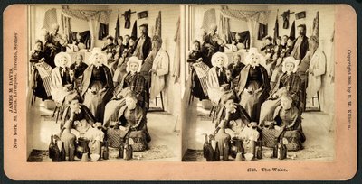 La veglia, c.1890 (stereografia) da American School