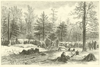 Il Wilderness, scena della morte di Wadsworth, maggio 1864 da American School