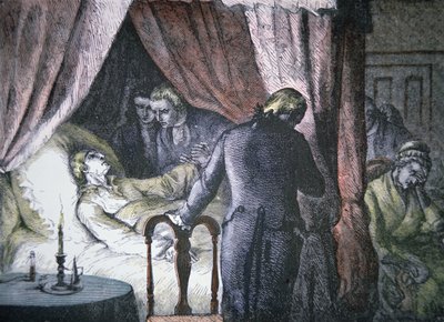 La morte di George Washington a Mount Vernon, Virginia da American School
