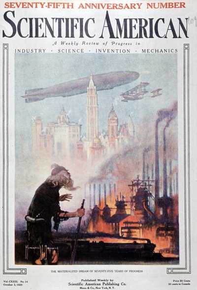 Il sogno realizzato di 75 anni di progresso - in "Scientific American" del 02/10/1920 da American School