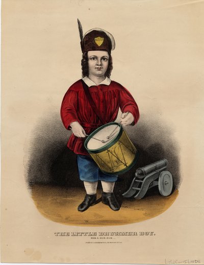 Il piccolo tamburino: rub-a-dub-dub, pub. da Currier & Ives, c.1860 da American School