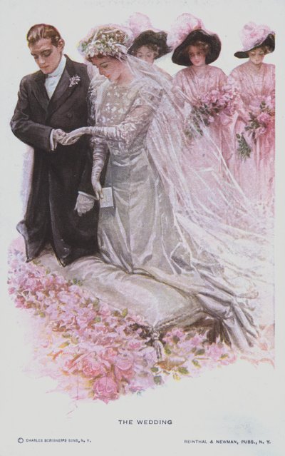 Il matrimonio (litografia a colori) da American School