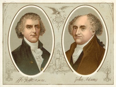 Thomas Jefferson, John Adams (cromolitografia) da American School