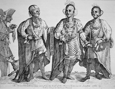 Tre capi Cherokee americani da American School