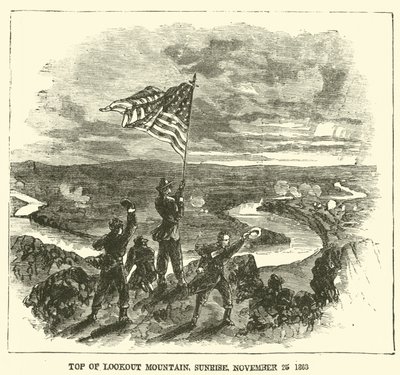 Cima di Lookout Mountain, alba, 25 novembre 1863, novembre 1863 da American School