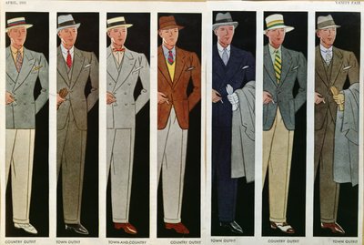 Abiti da città e da campagna, da Vanity Fair, aprile 1931 da American School