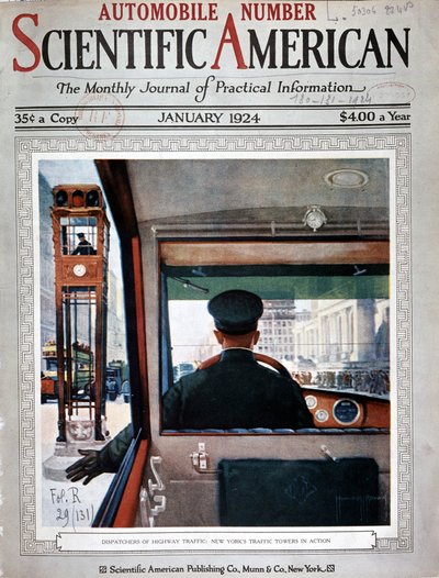 Torri semaforiche e controllo del traffico a New York - in "Scientific American", gennaio 1924 da American School
