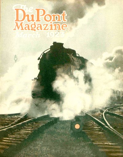 Treno, copertina della rivista DuPont, marzo 1923 da American School