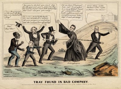 Tray trovato in cattiva compagnia, pubblicato da J Baillie, New York, 1844 da American School