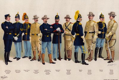 Esercito degli Stati Uniti, uniformi, 4 Cavalleria, 2 Ingegneri da American School
