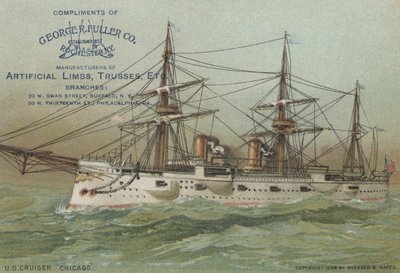 Incrociatore della Marina degli Stati Uniti USS Chicago, 1898 da American School