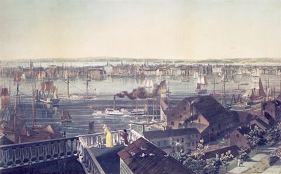 Veduta di Manhattan da Brooklyn, 1837 da American School