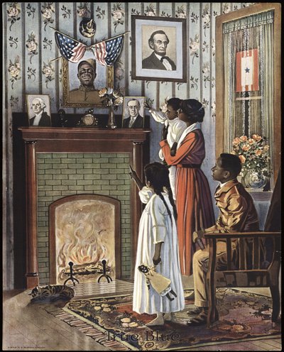 Poster della Prima Guerra Mondiale "True Blue", pub. 1918 da American School