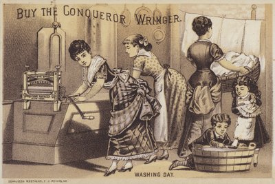 Giorno del bucato (cromolitografia) da American School